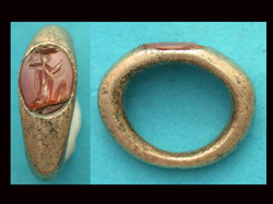 Ring, Roman, Ladies, Carnelian Intaglio, ca. 1st - 3rd Cent AD